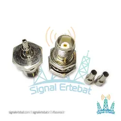 کانکتور TNC سرکابلی مادگی پنلی مهره ای مناسب کابل RG316