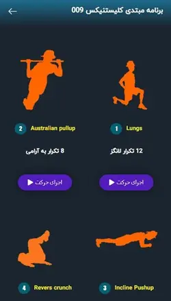 برنامه سطح پایه کلیستنیکس