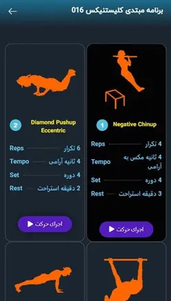 نرم افزار آموزش کلیستنیکس