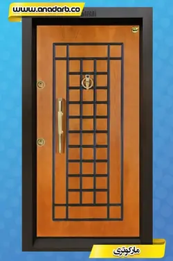 درب ضد سرقت مدل مارکوتری روکش چوب راش - درب ضد سرقت خرید ، قیمت و مشخصات