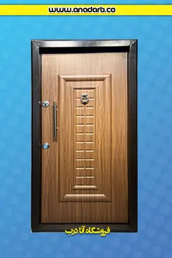 درب ضد سرقت اکونومی مدل ونوس روکش پی وی سی رنگ گردویی یراق نقره ای - درب ضد سرقت خرید ، قیمت و مشخصات