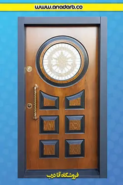 درب ضد سرقت مدل پارس گلس پلاس روکش چوب راش - درب ضد سرقت خرید ، قیمت و مشخصات