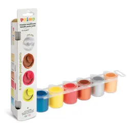 گواش متالیک 6 رنگ پریمو - رنگ چین