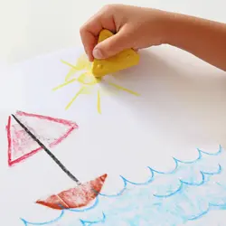 مداد شمعی مثلثی رنگ پاستیل 30 قطعه پریمو - رنگ چین