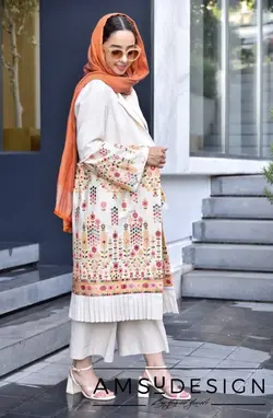 مانتو سوزن دوزی Mirall کرم