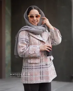 پالتو شنل پولک دوزی Baby pink