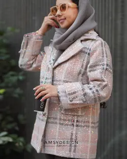 پالتو شنل پولک دوزی Baby pink