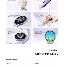 ساعت هوشمند کیسلکت مدل Kieslect Lady  Smart Watch Lora 2