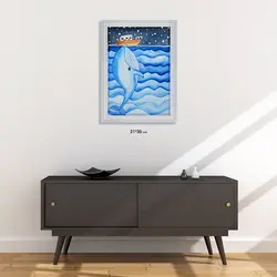 تابلو نقاشی دکوری فانتزی طرح وال و قایق