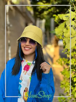کلاه باکت کتان دورو چهارخونه