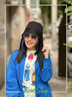 کلاه باکت کتان دورو چهارخونه