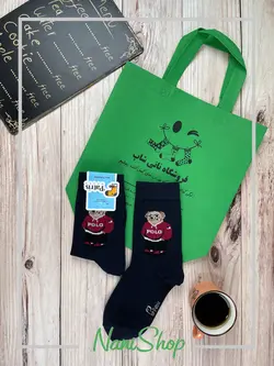 جوراب ساقدار طرح تدی برند پاتریس