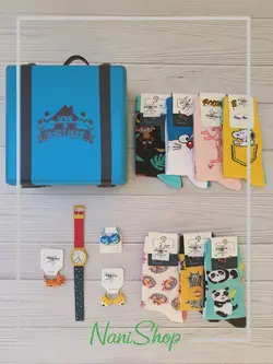 پک هدیه نانی شاپ چمدان جوراب،ساعت، اکسسوری