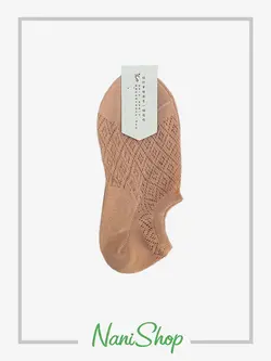 جوراب مچی قلاب بافی طوسی صورتی وارداتی