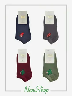 جوراب گلدوزی مچی‌ طرح کاکتوس لب بامبو برند کالزی لند