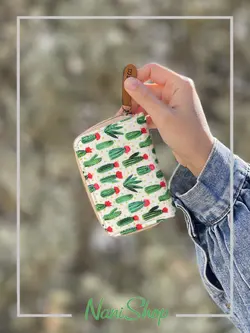 کیف کارت زیپ دار طرح کاکتوس