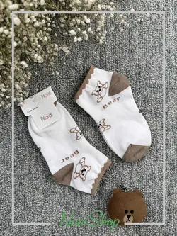 جوراب بچگانه مچی طرح Happy bear وارداتی