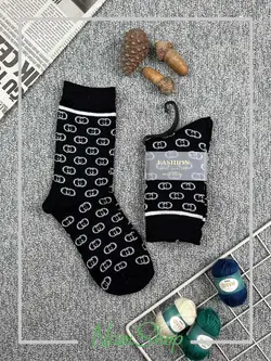 جوراب ساقدار بافت طرح کاموا