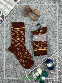 جوراب ساقدار بافت طرح کاموا