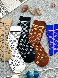 جوراب ساقدار بافت طرح کاموا