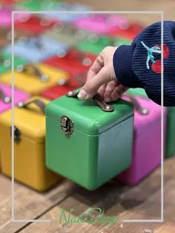 چمدان چوبی ساده دسته چرم سایز 6