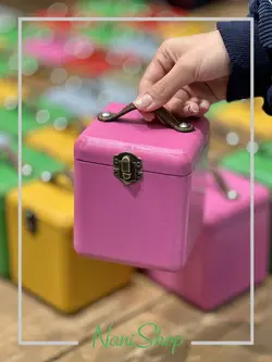 چمدان چوبی ساده دسته چرم سایز 6