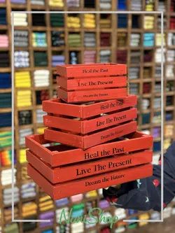 جعبه چوبی شابلون دار