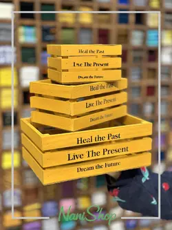 جعبه چوبی شابلون دار