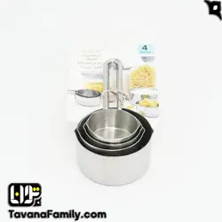 پیمانه 4 تایی استیل ووشن 382 - آجیل و خشکبار توانا