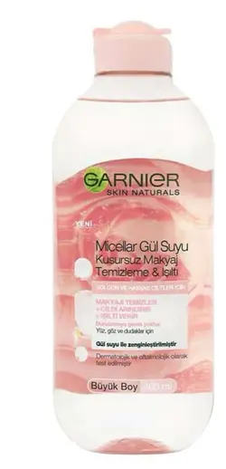 میسلارواتر گارنیر مناسب پوست حساس  حاوی عصاره گلاب حجم ۴۰۰ میل