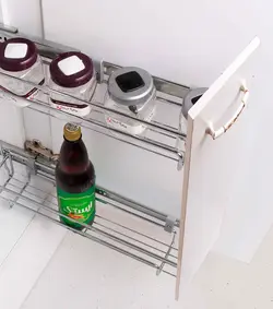 سوپری ریل بغل کابینت -سبد سوپری مینی بغل ریل کابینت -اکسسوری آشپزخانه /شلف دیواری کابینت