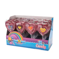 آبنبات چوبی طرح قلب شیشه ای 48 عددی | طلوع پخش