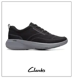 کفش کلارک مردانه روزمره مدل Clarks Lehman Mix Shoes - Black - 261715588 H Width (Wide Fit) - کفش caterpillartehran