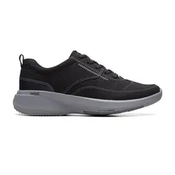 کفش کلارک مردانه روزمره مدل Clarks Lehman Mix Shoes - Black - 261715588 H Width (Wide Fit) - کفش caterpillartehran