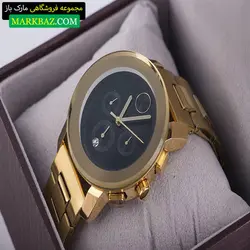 ساعت مچی موادو Moavado صفحه طلایی سه موتوره تقویم دار کد 921