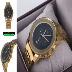 ساعت مچی موادو Moavado صفحه طلایی سه موتوره تقویم دار کد 921