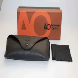 عینک آفتابی امریکن اپتیکال AO فریم مشکی شیشه مشکی سایز 56 کد 666