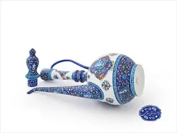 گلاب پاش مینا کاری طرح ترنج اثر اسماعیلی