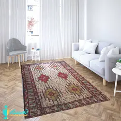 گلیم ورنی ابریشم دشت مغان سایز ذرع و نیم 110 در 160