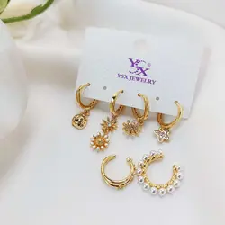 پک گوشواره 6 تایی گل ysx