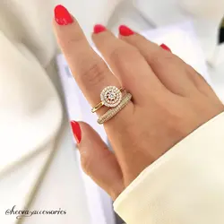 حلقه و پشت حلقه طرح طلا