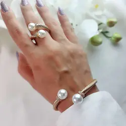 ست بنگل و انگشتر مروارید