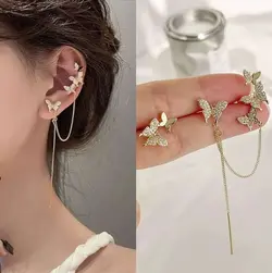 گوشواره ایرکاف پروانه بخیه ای