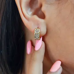 گوشواره حلقه ای با طرح قلب