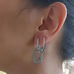 گوشواره حلقه ای دو تایی