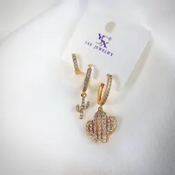 گوشواره سه تایی کاکتوس ysx