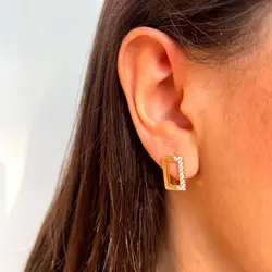 گوشواره مستطیلی نگیندار ژوپینگ