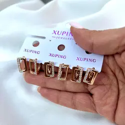 گوشواره مستطیلی نگیندار ژوپینگ