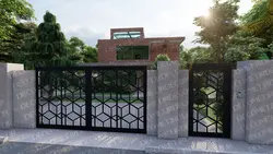 درب پارکینگ فلزی CNC کد 102