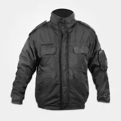 کاپشن نگهبانی مردانه مشکی طرح پلیسی